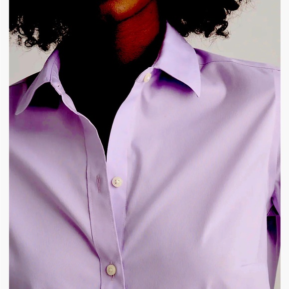 Banana Republic, Women’s Fitted, Button-Down Top. Lavender, Stretch, 8P - Picture 8 of 13